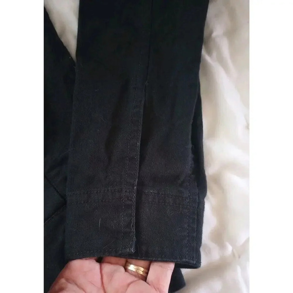 THE NORTH FACE Denim Jacket Women's Size XS Black Hooded Pullover Hoodie - Picture 7 of 13